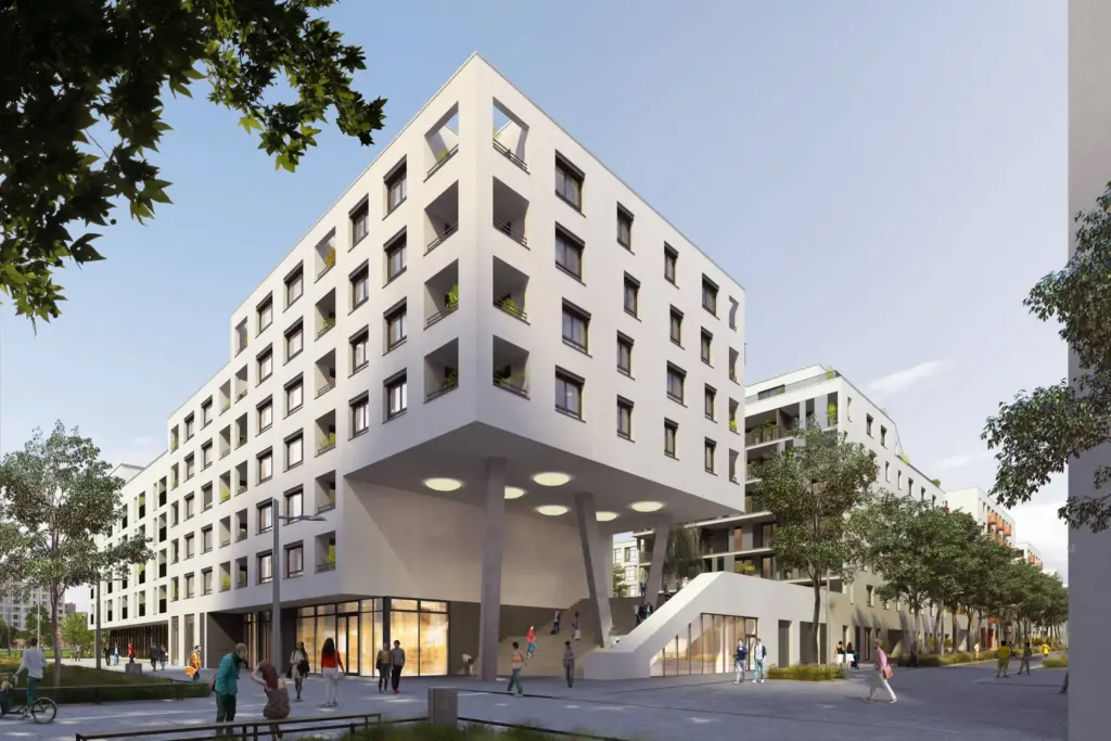 Fluxbite underfloor heating systems installed in a residential building for wohnen&gewerbe